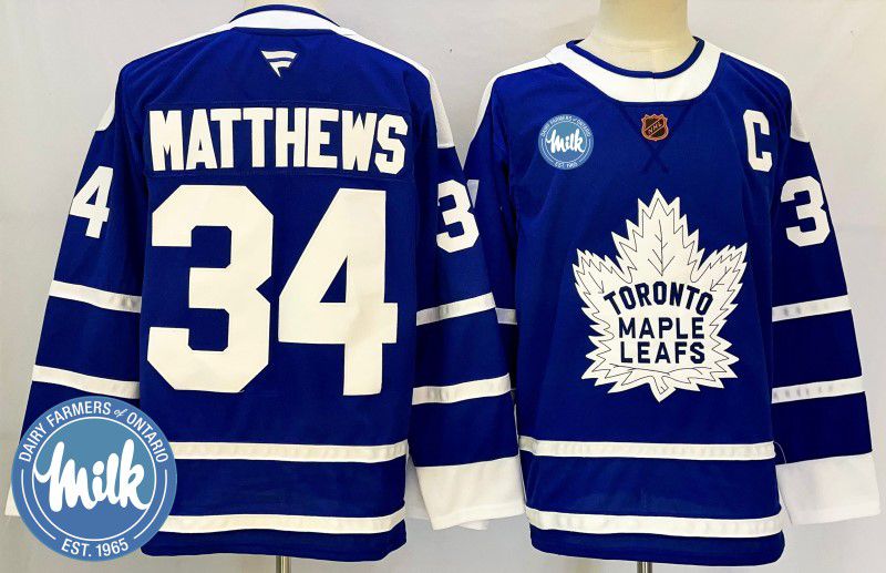 Men Toronto Maple Leafs #34 Matthews Blue Fanatics 2025 NHL Jersey style 2->toronto maple leafs->NHL Jersey